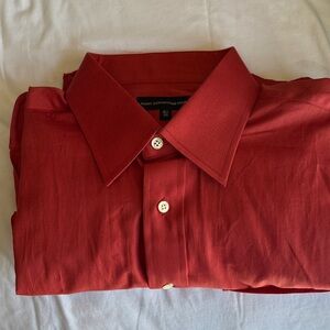 Hart Schaffner Marx Men's Rich Red Dress Shirt 16.5/35